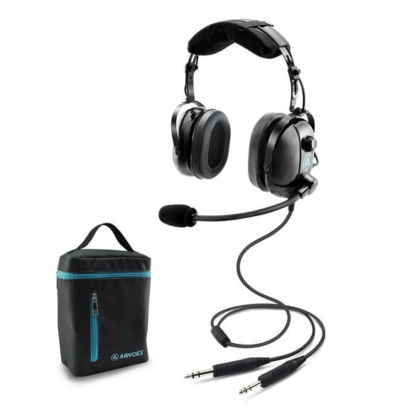 Auriculares de aviación AIRVOICE para pilotos con cancelación pasiva de ruido