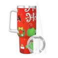 thumbnail image 2 of Lsque Mario Pattern 40 OZ Ice Bully Cup with Handle and Straw, Double Wall Stainless Steel Tumbler Travel Coffee Cup with Lid for Christmas Present, 2 of 8