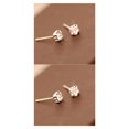 thumbnail image 3 of Qarigey 1 par de pendientes de cubo con diamantes de imitación brillantes, tachuelas, sencillo , decoración de joyería para hombres y niñas Type1 NO1, 3 of 6