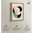 thumbnail image 2 of Cubist Style Jade Ring Contemporary Abstract Shapes Trendy Canvas Wall Art by Art Remedy, Gold Floater Frame, 10"x15", 2 of 7