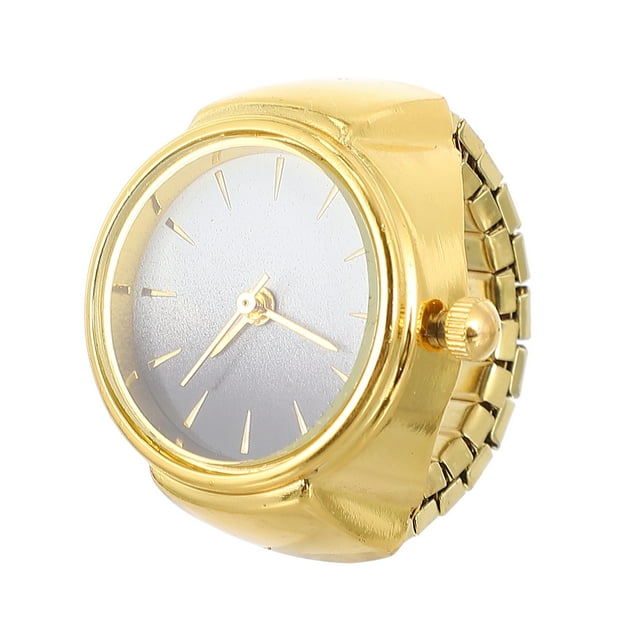 SHISUYAN Round Finger Watch Zinc Alloy Structure for Men and Women Everyday Use 1Pack