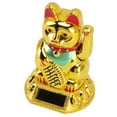 thumbnail image 2 of Ouitble Decoración China del Gato De La Suerte, Estatuilla De La Estatua De Inducción De La Luz Solar del Gato del Brazo Que Agita para Los Adornos del Coche del Hogar(Oro), 2 of 14