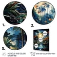 thumbnail image 3 of Designart "Green Palm Trees Painting III" Floral Floater Framed Canvas Print, 3 of 7