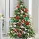 thumbnail image 4 of Adornos navideños, adornos navideños, juego de 42 adornos navideños rojos y verdes galvanizados, juego combinado de plástico pintado con forma de árbol de Navidad, colgante, objetos decorativos, 4 of 6