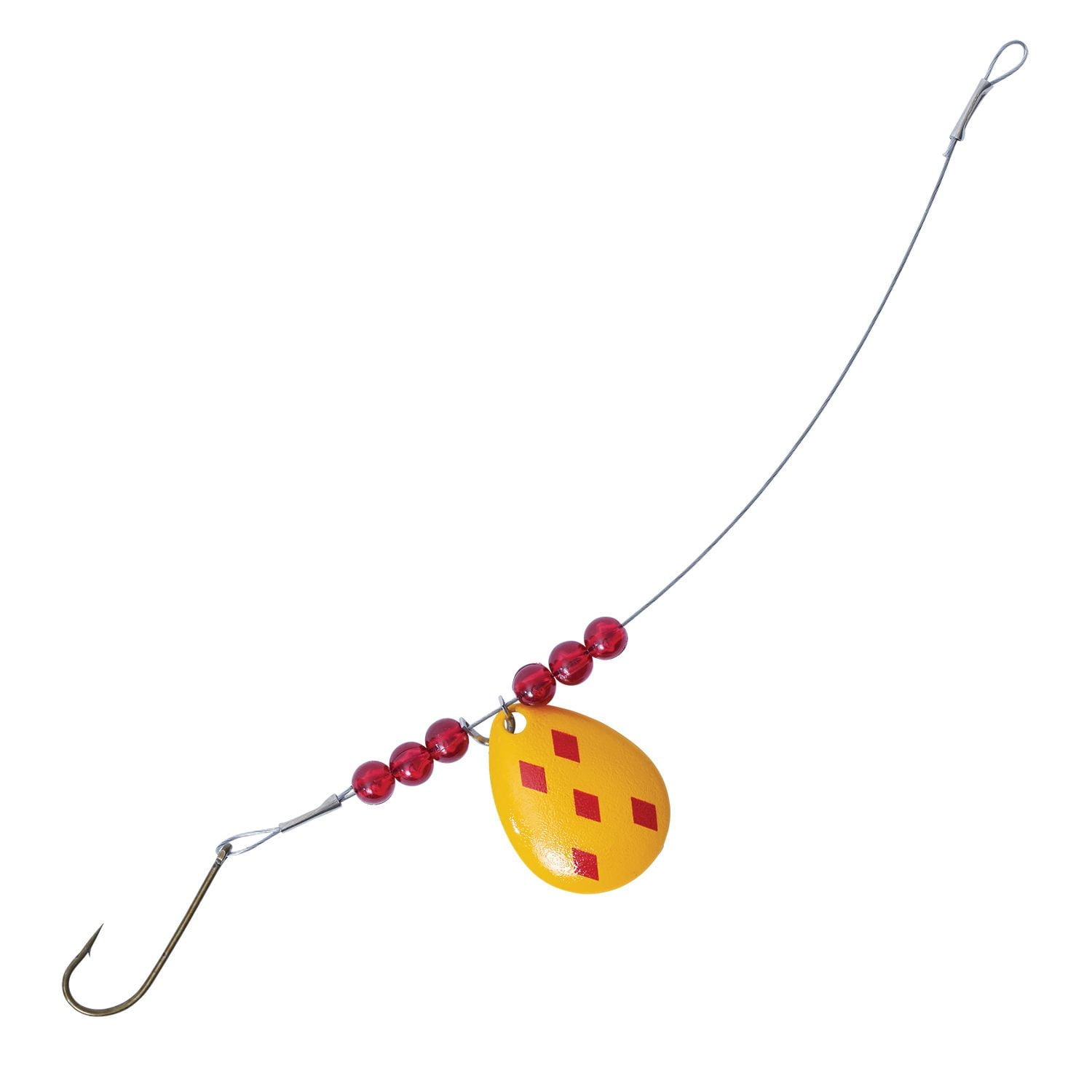 Eagle Claw QLPCRY-2 Laser Pickerel Spin Rig, size 2 hook, yellow, Laser Pickerel Spin Rig, Yello