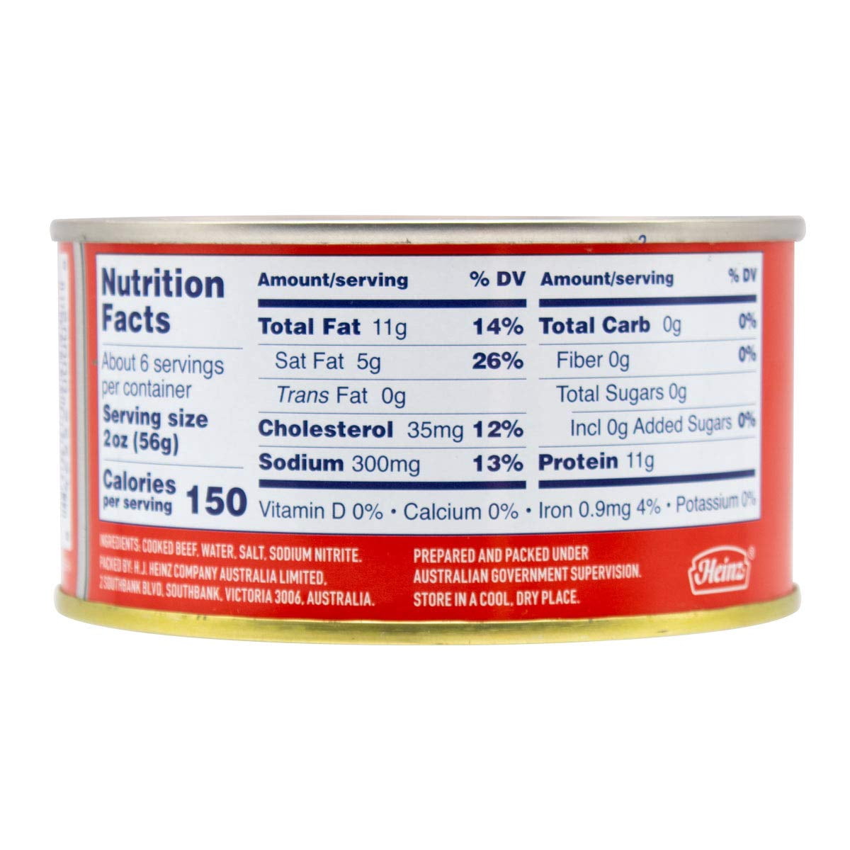 (3 pack) Ox & Palm Premium Grass-Fed Corned Beef, Original Flavor, 11.5 oz Can, No Hormones or Antibiotics, Chunky & Juicy, Australian Beef