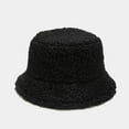 thumbnail image 2 of CoCopeaunts Black Bucket Hat Lamb Thickening Warm Basin Hat for Women Outdoor Fisherman Hat Four Seasons Wild Wear, 2 of 8