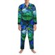 thumbnail image 3 of Balery Colorful Stained Glass Crocodile Pijama para Hombre de Dos Piezas con Manga Larga, Conjunto de Dormir y Descanso Suave con Bolsillos-Medium, 3 of 7