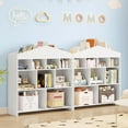 thumbnail image 6 of NEILA Children's Bookshelf 9-Cubby Toy Organizer – White Wooden Bookcase for Toddlers, Playroom, Nursery, and Kids Room with Storage Toy Shelf, 6 of 8