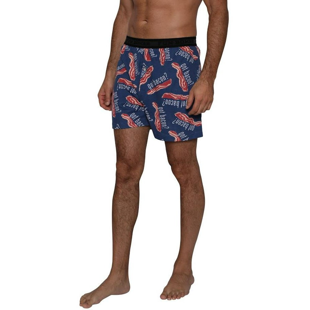 Fun Boxers Fun Boxers Mens Boxer Shorts Novelty Cotton Briefs Fun Bottoms, Got Bacon, Size