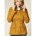 thumbnail image 3 of Made by Johnny Women's Pop of Color Anorak Parka Jacket M MUSTARD, 3 of 6