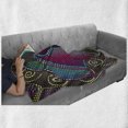 thumbnail image 6 of Fantasy Soft Flannel Fleece Throw Blanket, Fractal Unicorn with Mosaic Art Tile Effects Girlish Creature Display Print, Cozy Plush for Indoor and Outdoor Use, 50" x 70", Multicolor, by Ambesonne, 6 of 6