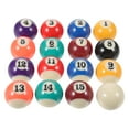 thumbnail image 1 of BRIGHTFUFU 16Pcs Resin Billiard Balls for Pool Table with Assorted Colors and Tear Resistant Surface, 1 of 8