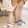thumbnail image 4 of 5 Pair Baby Boat Socks Eye-catching Anti-deform Multi-color Anti-slip Bottom Infant Floor Socks for Daily, 4 of 10