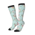 thumbnail image 2 of Easygdp Vintage Floral Soccer Socks Sport Knee High Socks Calf Compression Athletic Socks for Men and Women, 2 of 9