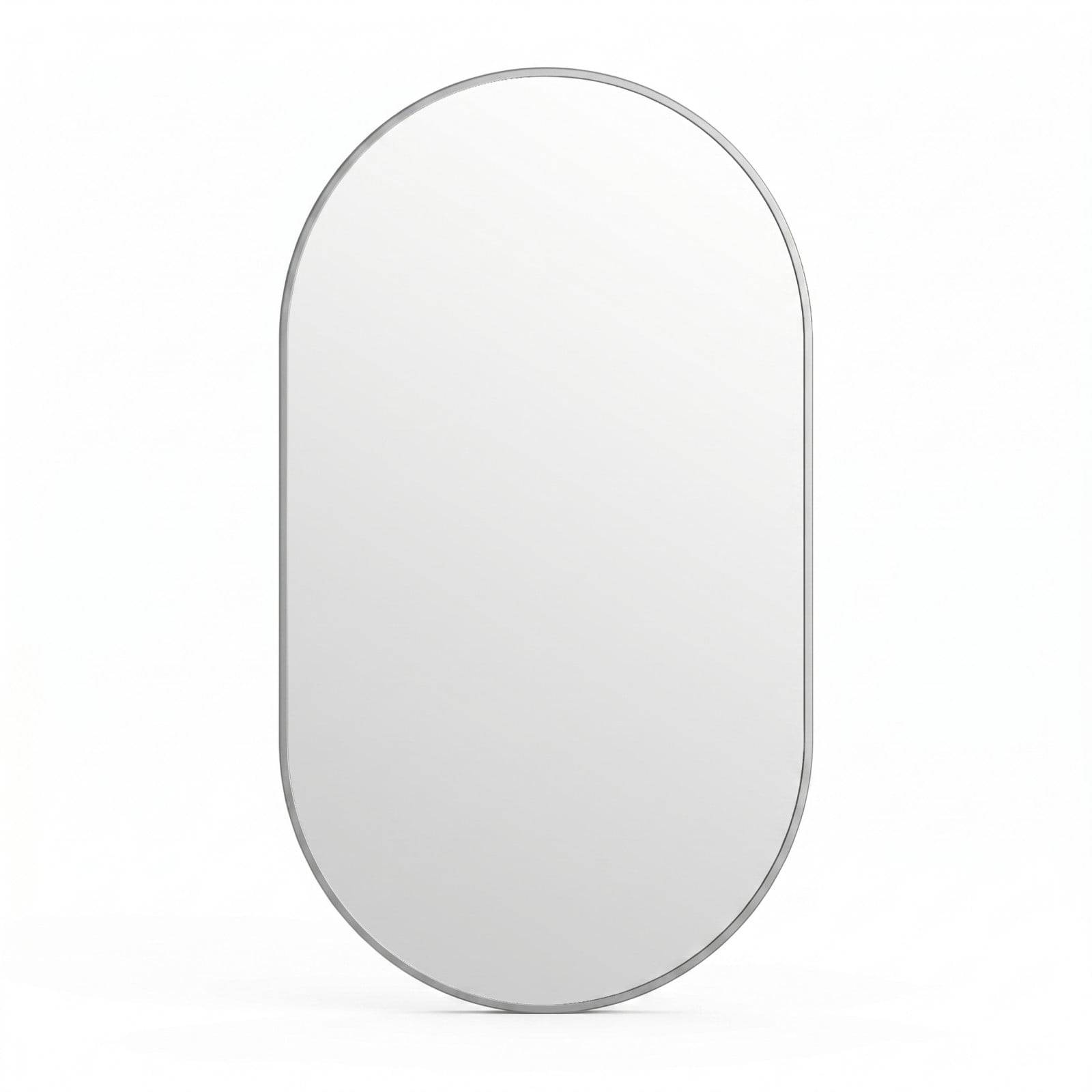 Gleamira 16"x24" Oval Mirror Bathroom Vanity Mirror Wall-Mounted Mirror, Silver