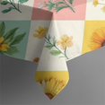thumbnail image 5 of Pioneer Flower Floral Print Pattern Square Tablecloth,Waterproof Square Table Cover,Wipeable Spillproof Washable Table Cover for Home Kitchen Party Decor 52"x52"(132x132cm), 5 of 6
