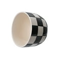 thumbnail image 3 of Mainstays Lennon 8.1" x 8.1" x 6" Round Black Checkered Ceramic Planter, 3 of 7