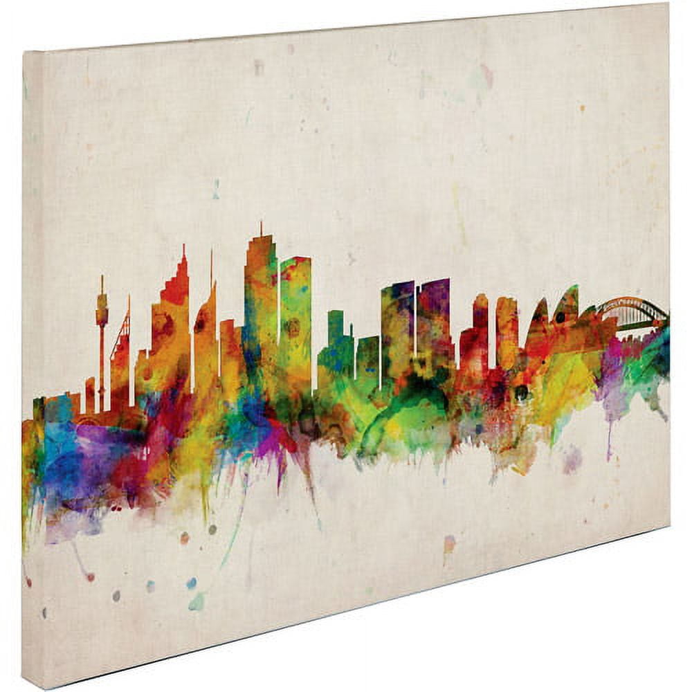 Trademark Art 'Sydney Skyline' Canvas Art by Michael Tompsett