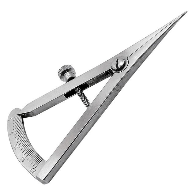 Calibrador dental de Castroviejo de 0 a 20mm, instrumentos quirúrgicos de 3,25 "en ángulo, duraderos, rectos Feliz Sencillez