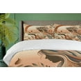thumbnail image 4 of Ambesonne Boho Duvet Cover Set, Peachy Hues Nature Lady Botany, King, Slate Blue and Pale Rust, 4 of 6