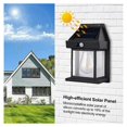 thumbnail image 3 of 2Pcs Solar Powered Filament Bulb Wall Light Outdoor Garden Motion Sensor Waterproof Lamp - Black, 3 of 5