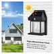 thumbnail image 3 of 2Pcs Solar Powered Filament Bulb Wall Light Outdoor Garden Motion Sensor Waterproof Lamp - Black, 3 of 5