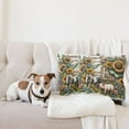 thumbnail image 4 of Ambesonne Rustic Throw Pillow Cover 2 Pack, Vintage Farm Pig and Horse, 18", Mustard Green Taupe, 4 of 7