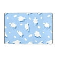 thumbnail image 3 of ZICANCN Sheep Clouds Background Area Rugs Doormat , Facecloth Non-Slip Floor Mat Rug for Living Room Kitchen Sink Area Indoor Outdoor Entrance 72"x48", 3 of 9