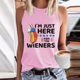 thumbnail image 2 of Independence Day Womens Tops Independence Day I'm Just Here for The Flag Print Tank Top, 2 of 4