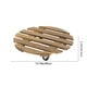 thumbnail image 3 of Soporte para plantas de madera con ruedas Soporte para macetas con rodillas de gran resistencia | Madera amarilla impermeable, 25x25x6,5cm | Base de macetas interior exterior | Resistente al sol, 3 of 6