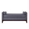 thumbnail image 7 of S-HOME Large Upholstered Boucle Fabric Ottoman with Pillows, Window Bench for Living Room, Home Entryway Seating, Dark Gray, 7 of 7