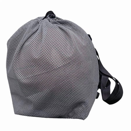 harayaa Basketball Bag Mesh Ball Storage Bag Shoulder Bag Drawstring Storage Bag Made of Gray