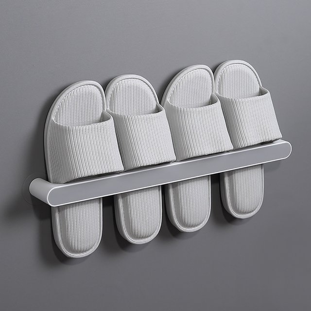 Estante para zapatos montado en la pared Zapatero para colgar en la pared Estante con ventosa para pantuflas Espesor delgado Sucker Free Nail Free Punch Free Pantuflas Estante de ANGGREK Otros