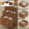 thumbnail image 5 of Fluted 78.7" L Shaped Computer Desk with 6 Drawers, Corner Office Desk, 5 of 9
