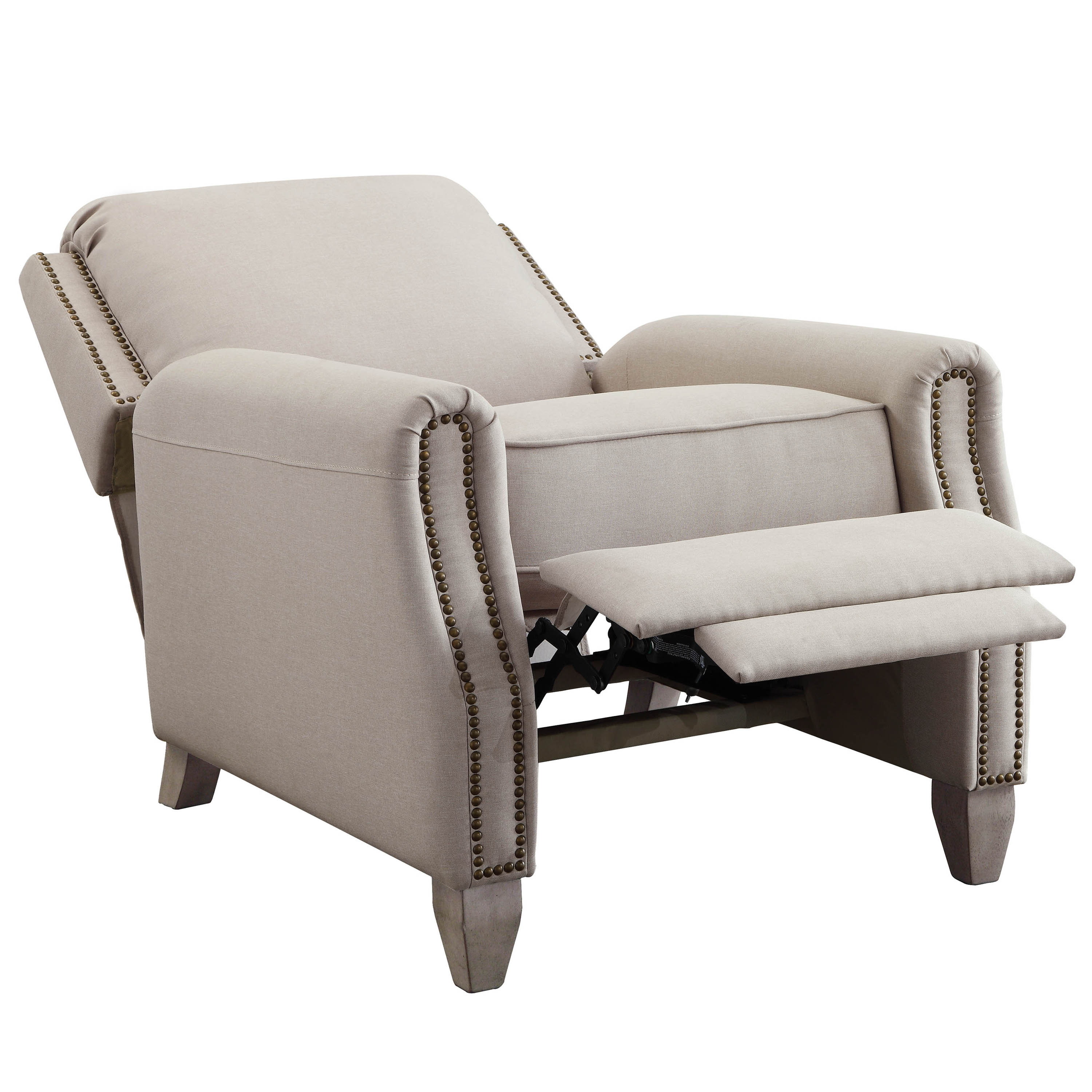 Better Homes and Gardens Pushback Recliner, Taupe Fabric Upholstery - image 6 of 7