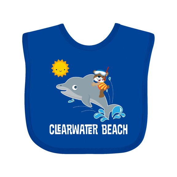 Inktastic Clearwater Beach Florida Vacation Boys or Girls Baby Bib