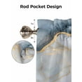 thumbnail image 5 of Abstract Marble Valances for Windows Navy Blue Gold Gradient Wave Texture Kitchen Valance Curtain Rod Pocket Small Curtains for Cafe Bathroom Laundry Basement 42" x 18", 5 of 8
