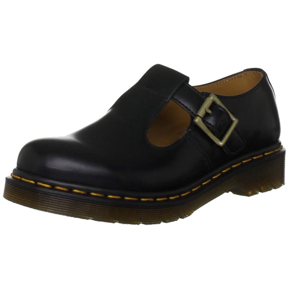 Dr. Martens Polley T-Bar Mary Jane Black Smooth  14852001 Women's Size 7