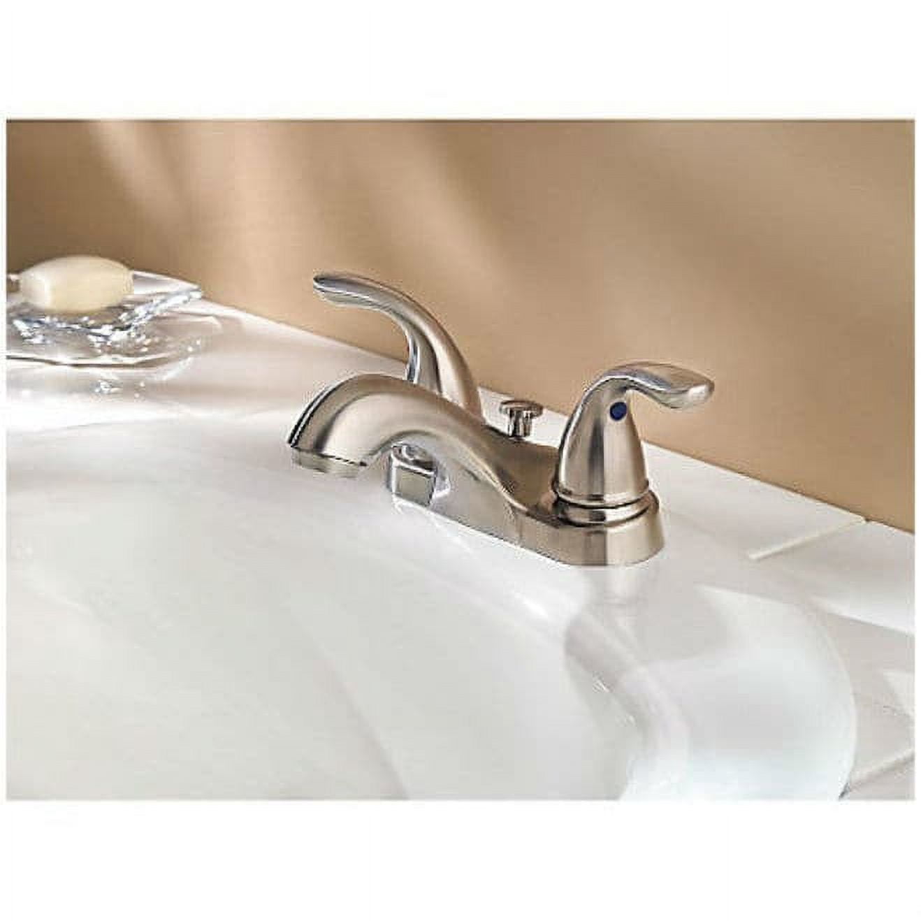 Pfister Pfirst Series 2-Handle 4" Centerset Bathroom Faucet in Brushed Nickel