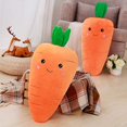 thumbnail image 5 of WOVTE - Peluche de zanahoria de dibujos animados, bonito juguete de zanahoria con forma de almohada, muñeco de zanahoria suave para niñas, 5 of 5