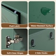 thumbnail image 4 of Modern Wooden Cat Litter Box Enclosure with Double Doors, Hidden Cat Washroom Furniture Side Table, Odor Control & Ventilation, Fits Most XL Litter Boxes, Green, 4 of 7
