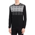thumbnail image 1 of Calvin Klein Mens Grid Pullover Sweater, Black, Small, 1 of 1