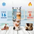 thumbnail image 4 of Rooster and Hen 40 Oz Tumbler with Handle Lid and Straw, Stainless Steel Double Walled Vacuum Insulated Cup, Cute Anniversary Wedding Birthday Gifts Tumbler for Women Men Friends Outdoor Indoor, 4 of 7