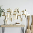 thumbnail image 3 of CosmoLiving by Cosmopolitan Gold Metal 3D Stripes Geometric Wall Decor, 3 of 12