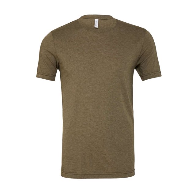 BELLA+CANVAS T-Shirt Unisexe Col Rond Triblend Manches Courtes, TG, Olive Triblend
