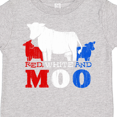 thumbnail image 4 of Inktastic Red, White and Moo Boys or Girls Toddler T-Shirt, 4 of 5