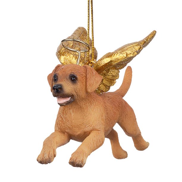 golden retriever angel figurine