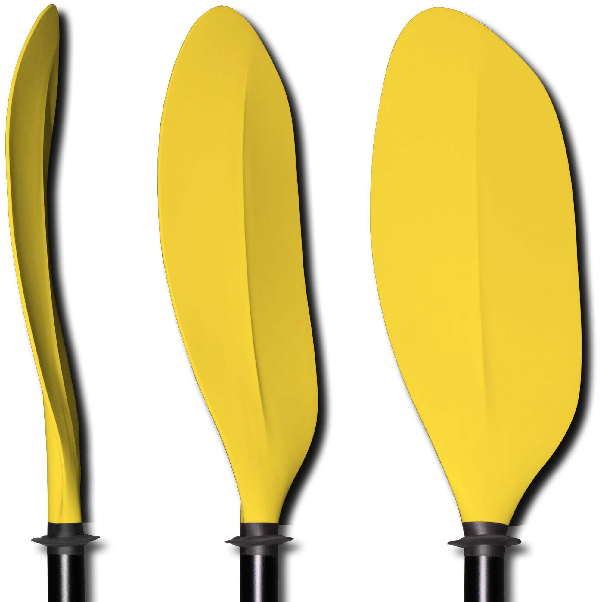 Hardcore Water Sports 175 Cm. Kayak Paddle Curved Blade 2-pc with Aluminum Shaft (Yellow)