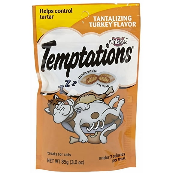 Whiskas Temptations Turkey Flavor Cat Treats (Pack of 10)